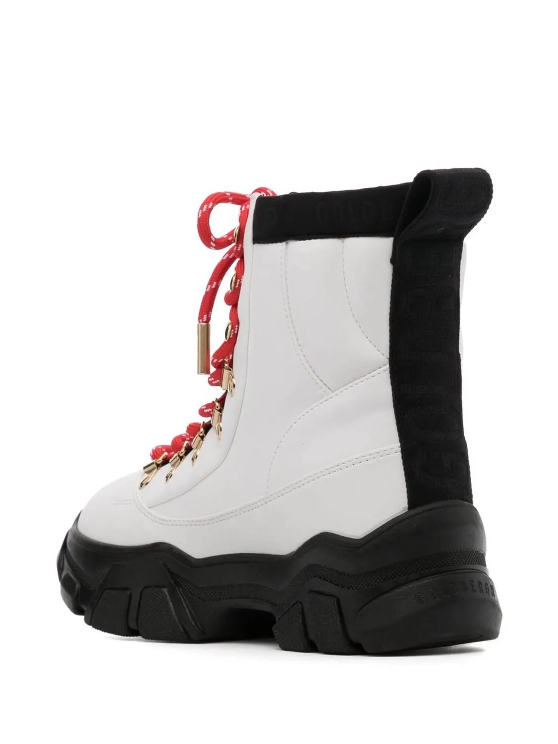 Women's Hike Lace Up Boots In White/black