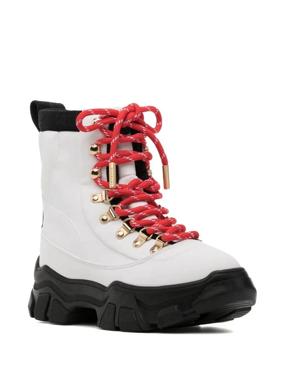 Women's Hike Lace Up Boots In White/black