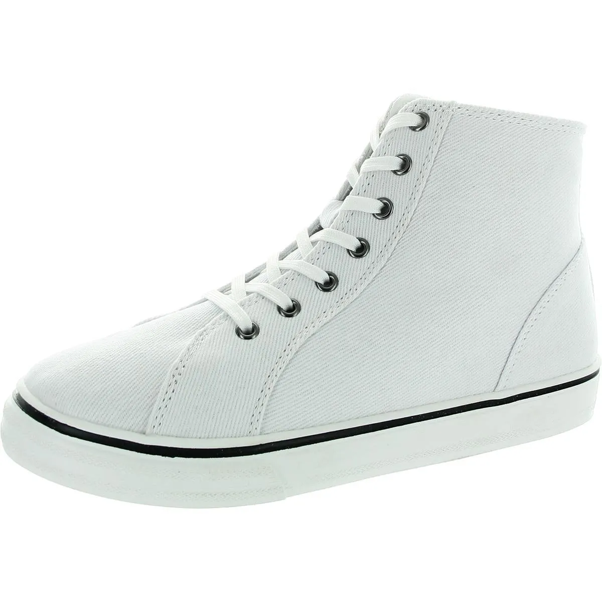 Womens Lace-Up Canvas High-Top Sneakers