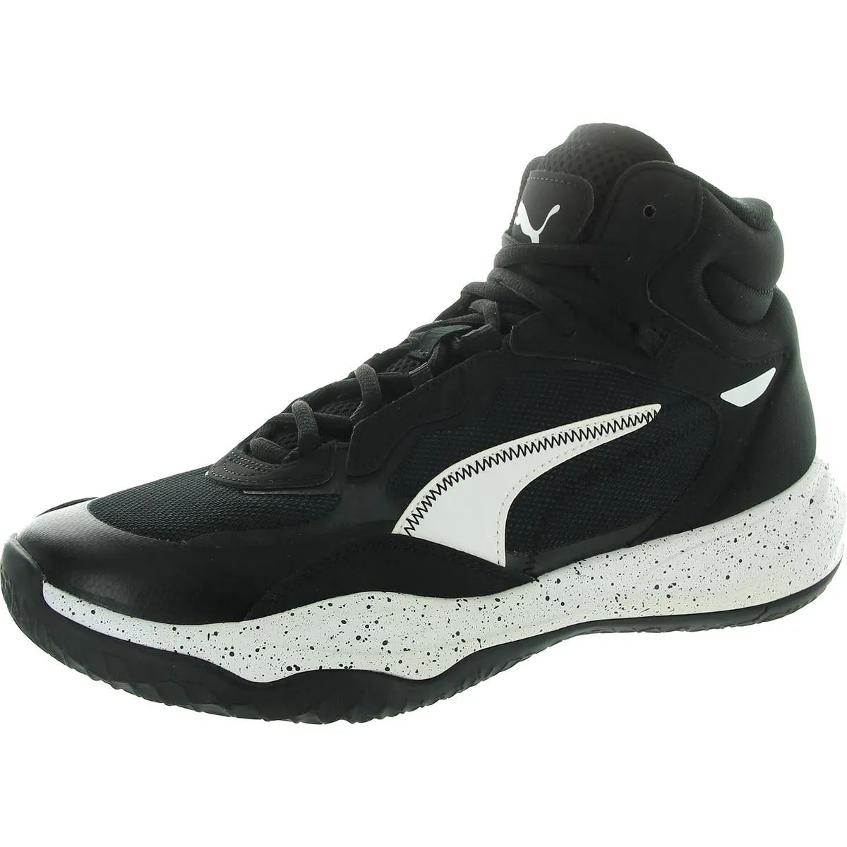 Womens Lace-Up Mesh High-Top Sneakers