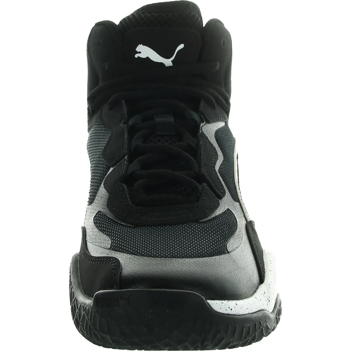 Womens Lace-Up Mesh High-Top Sneakers