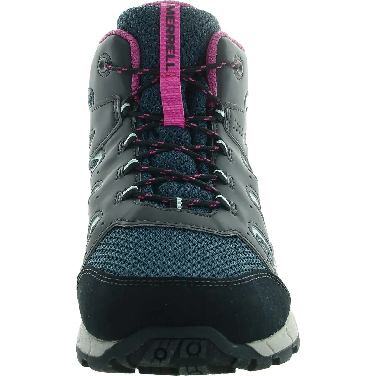 Womens Lace-Up Mesh High-Top Sneakers