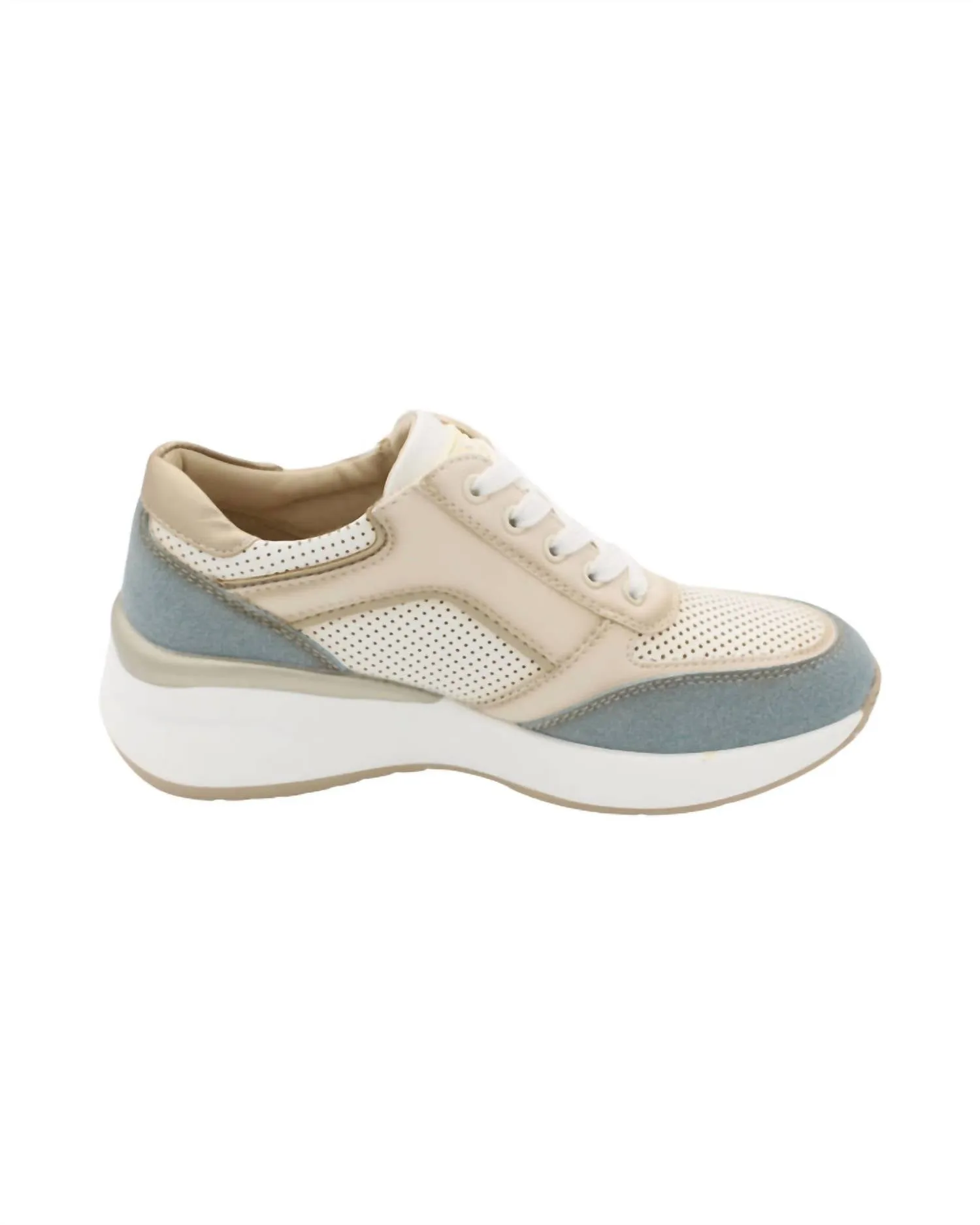 Women's Lace-Up Sneakers In Jeans