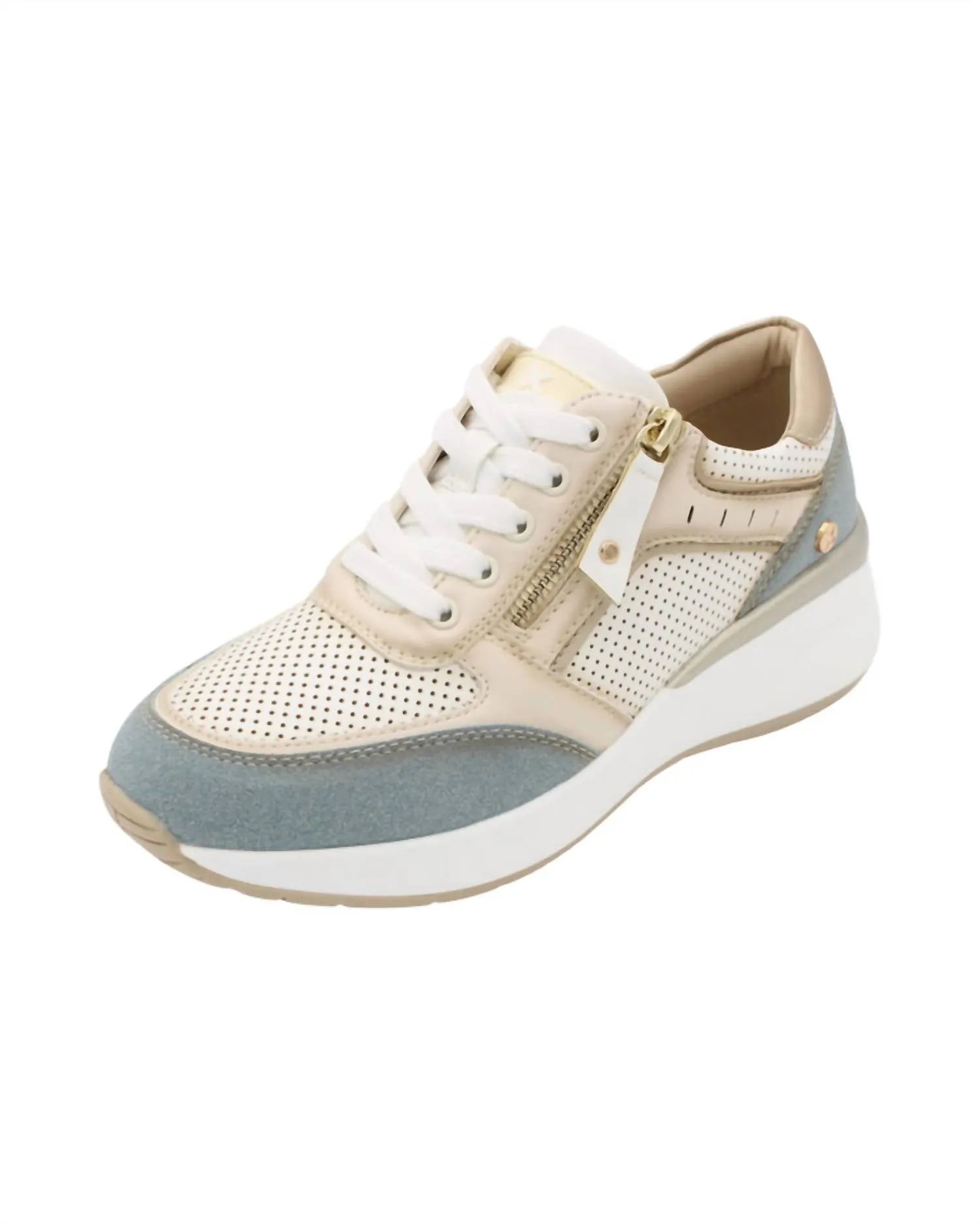 Women's Lace-Up Sneakers In Jeans