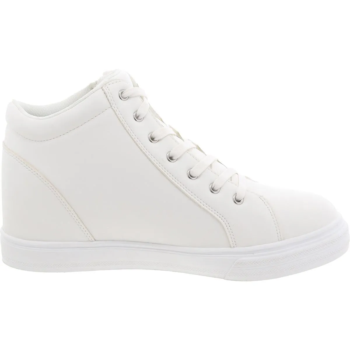 Womens Lace-Up Synthetic High-Top Sneakers