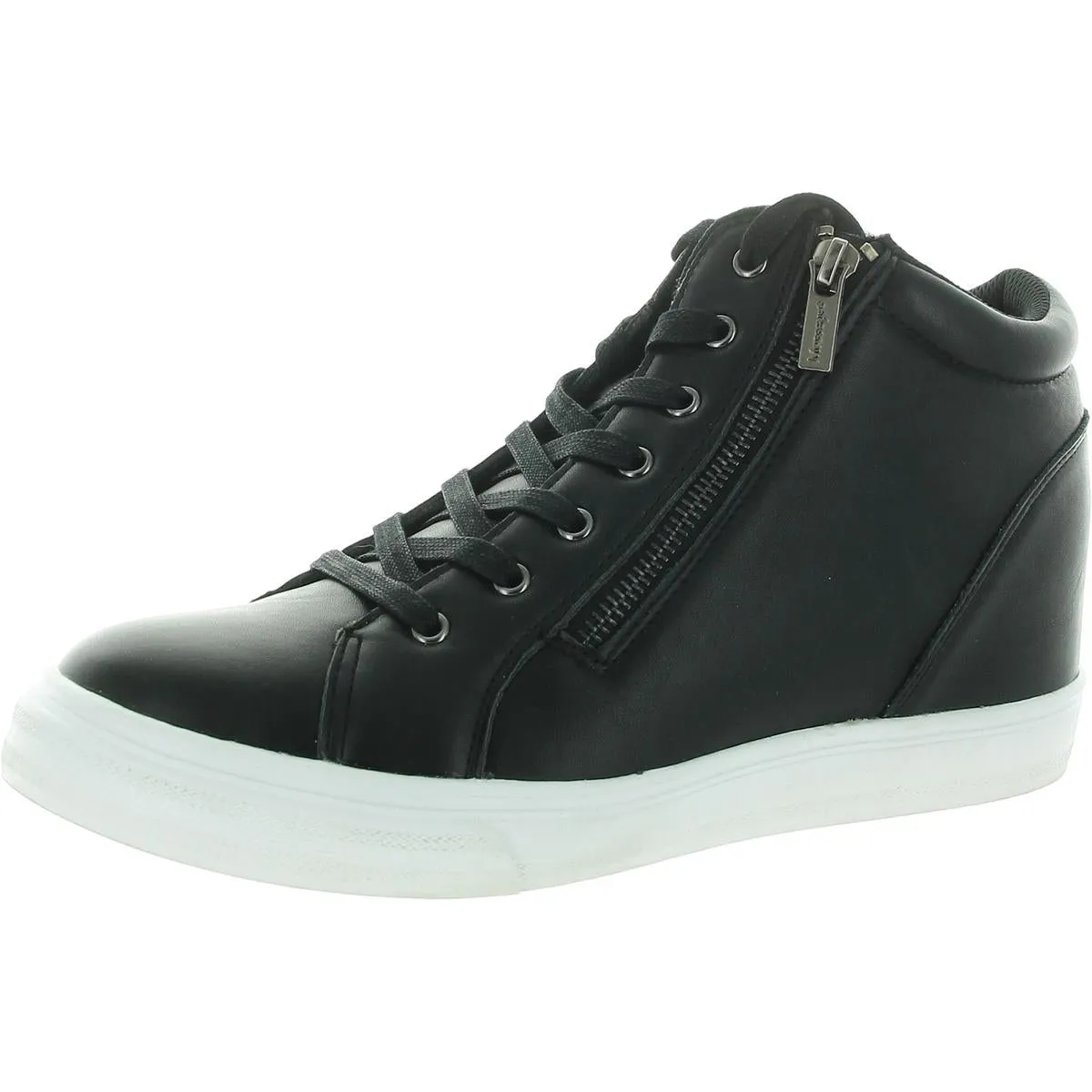 Womens Lace-Up Synthetic High-Top Sneakers