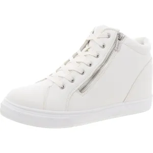Womens Lace-Up Synthetic High-Top Sneakers