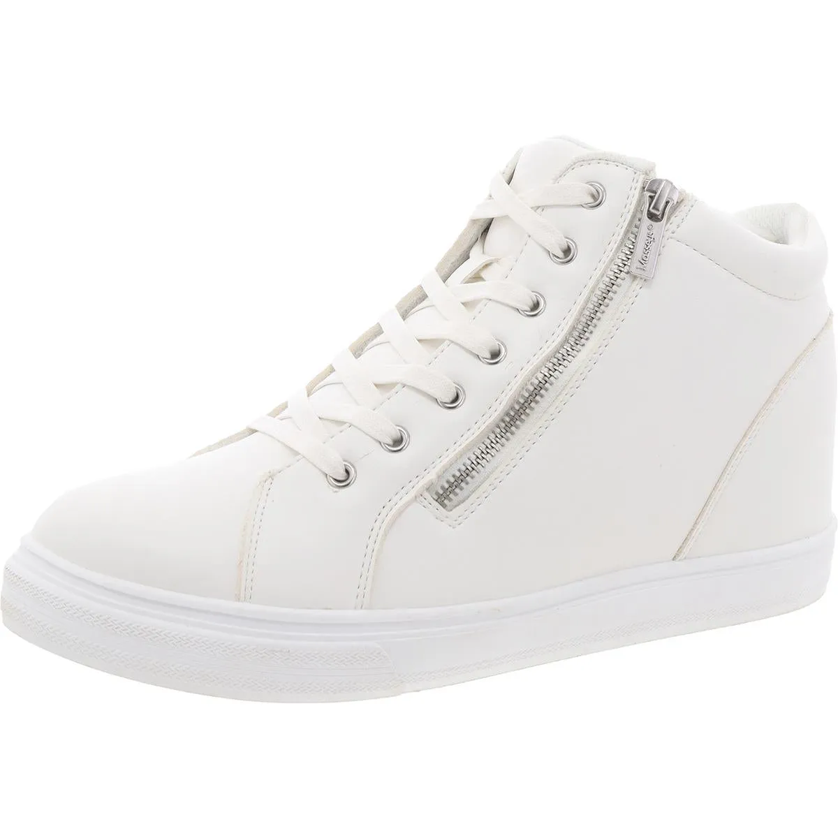 Womens Lace-Up Synthetic High-Top Sneakers