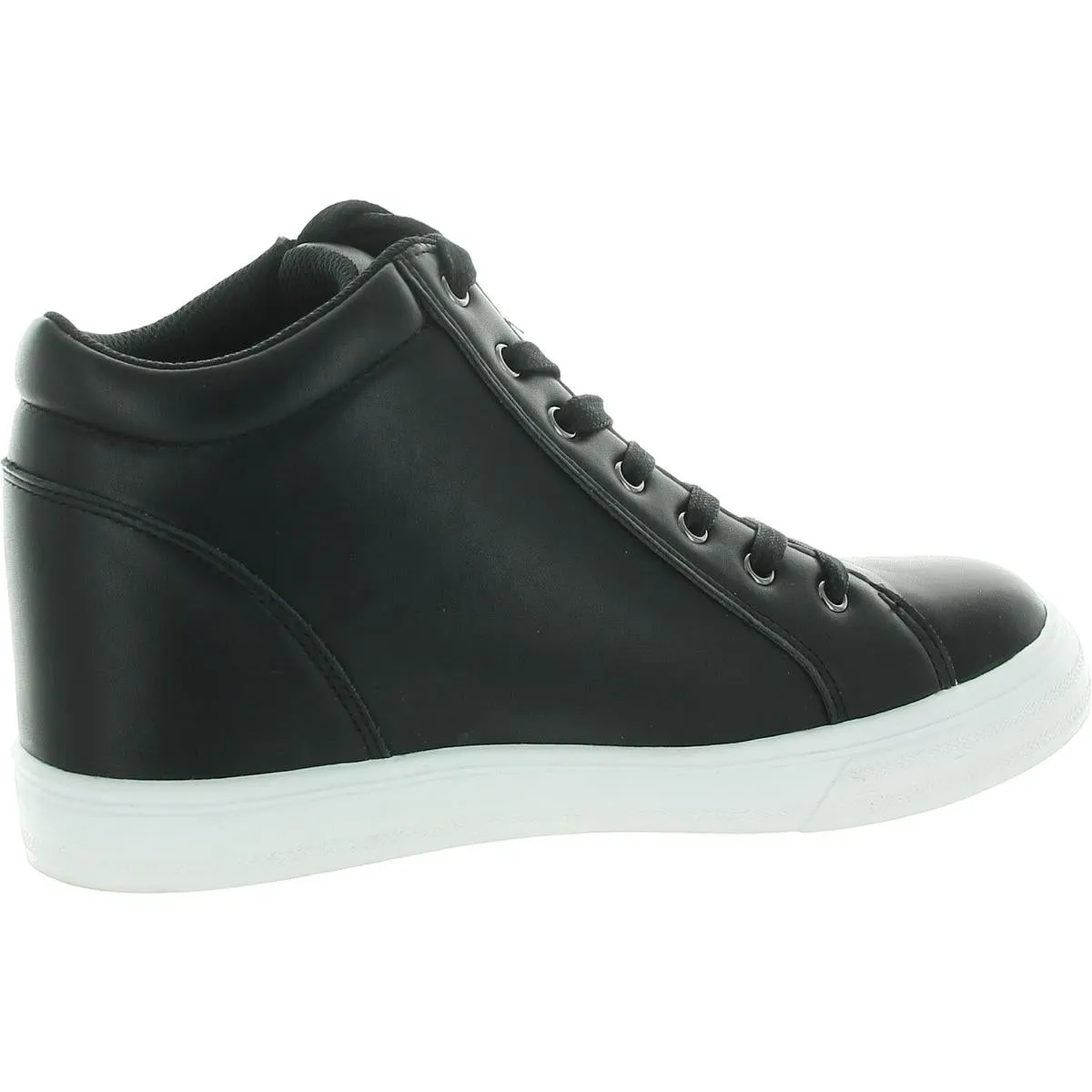 Womens Lace-Up Synthetic High-Top Sneakers