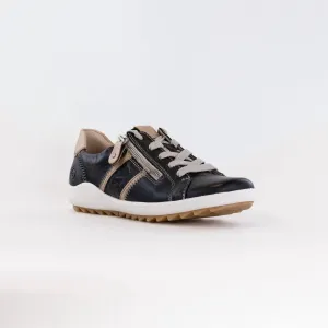 Women's Liv Sneaker In Black Leather Combi