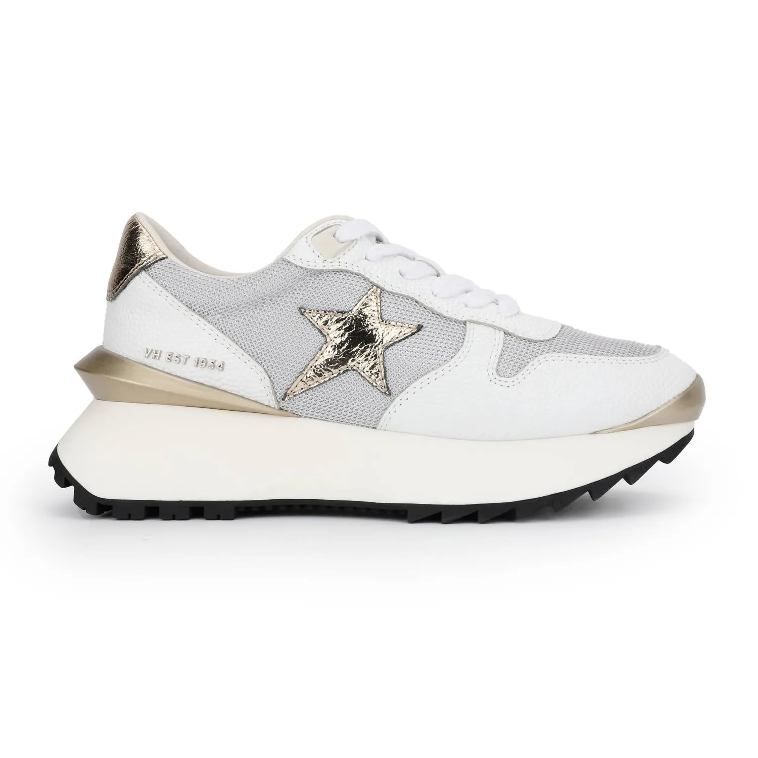 Women's Major Hi Rise Sneaker In White Pebbled