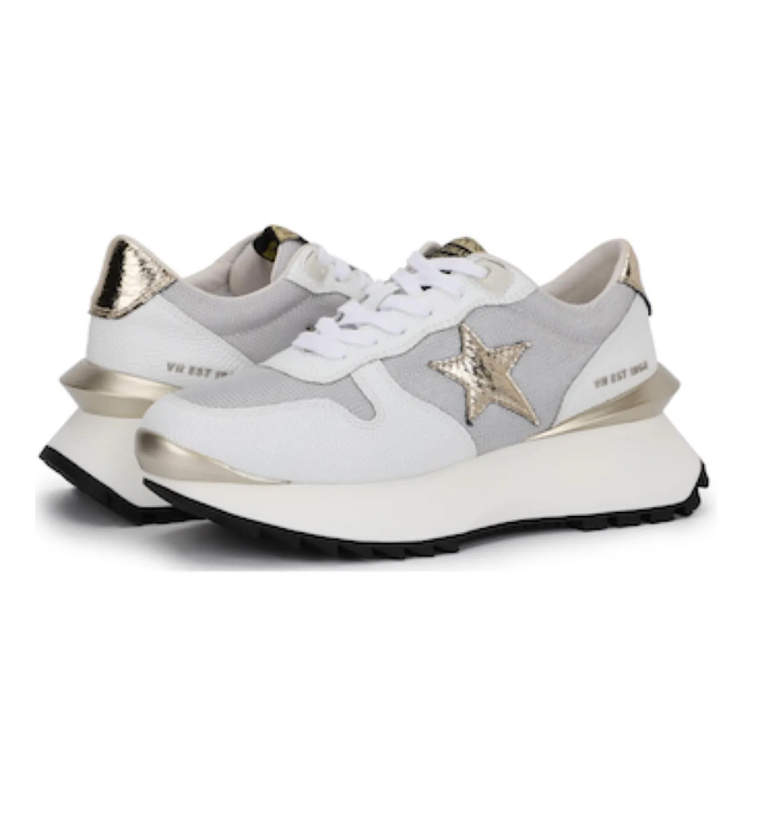 Women's Major Hi Rise Sneaker In White Pebbled