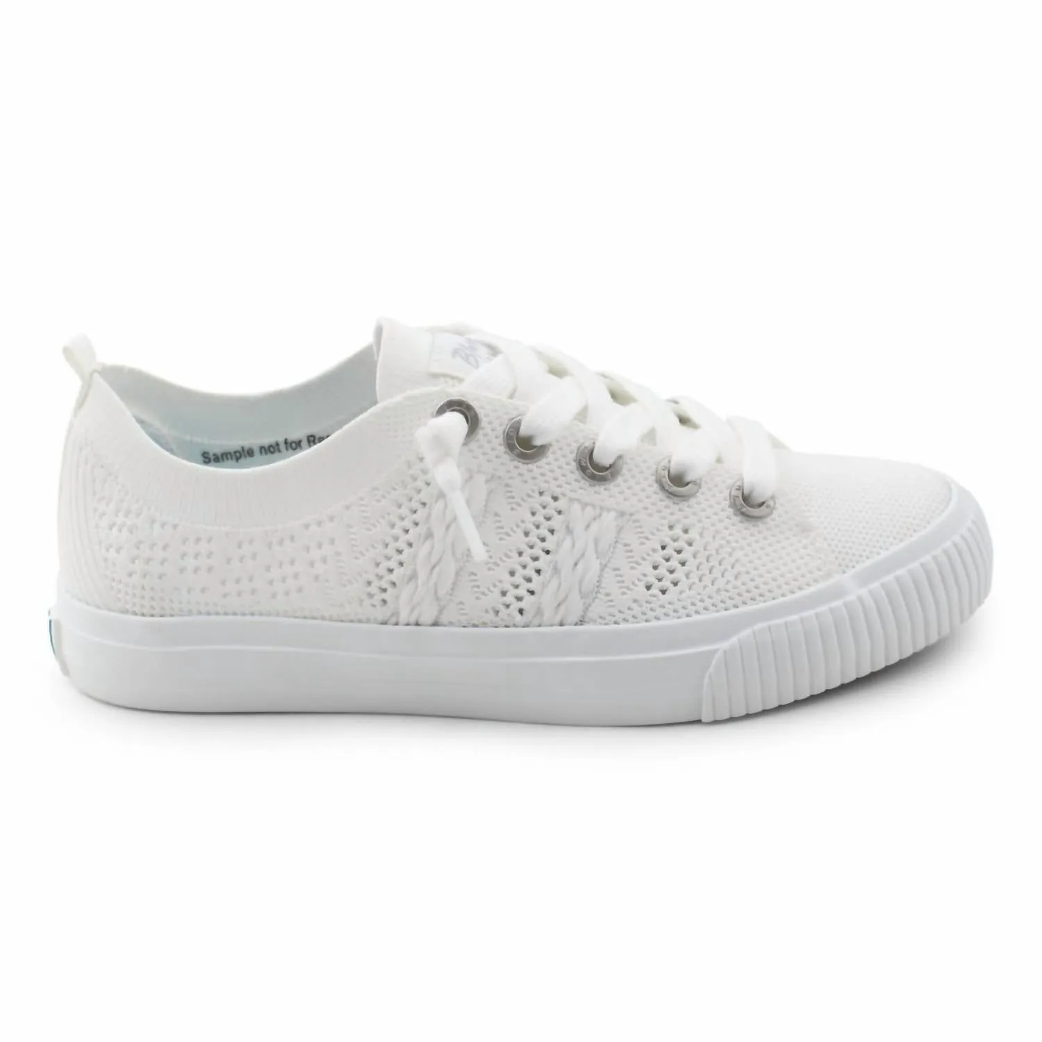 Women's Mallorca Sneaker In White Woven Knit