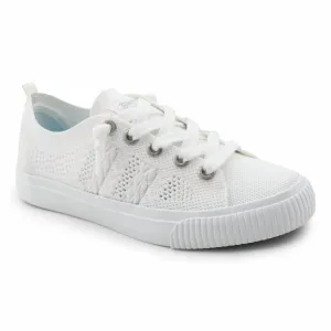 Women's Mallorca Sneaker In White Woven Knit