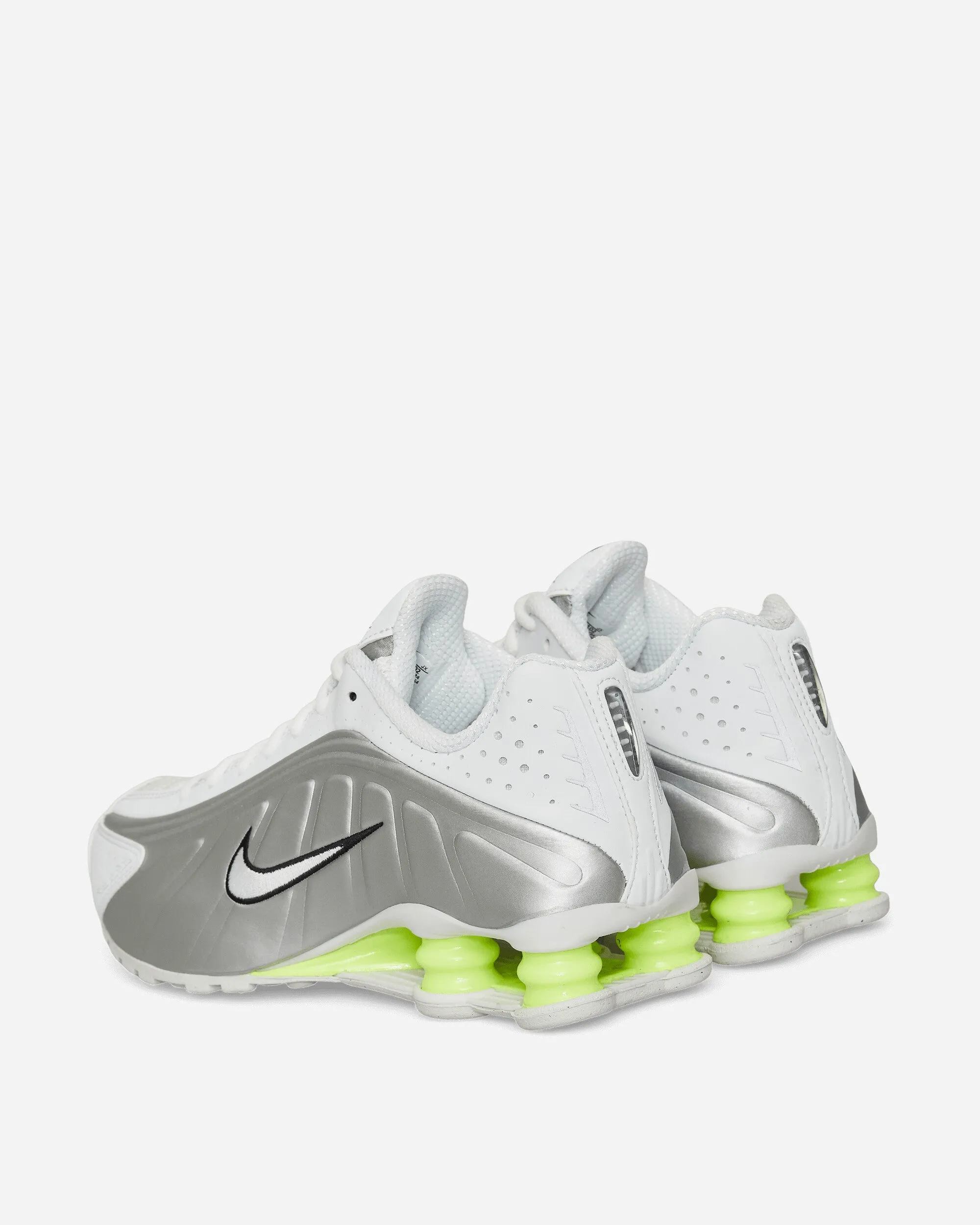Women's Shox R4 Sneakers White / Metallic Silver / Volt