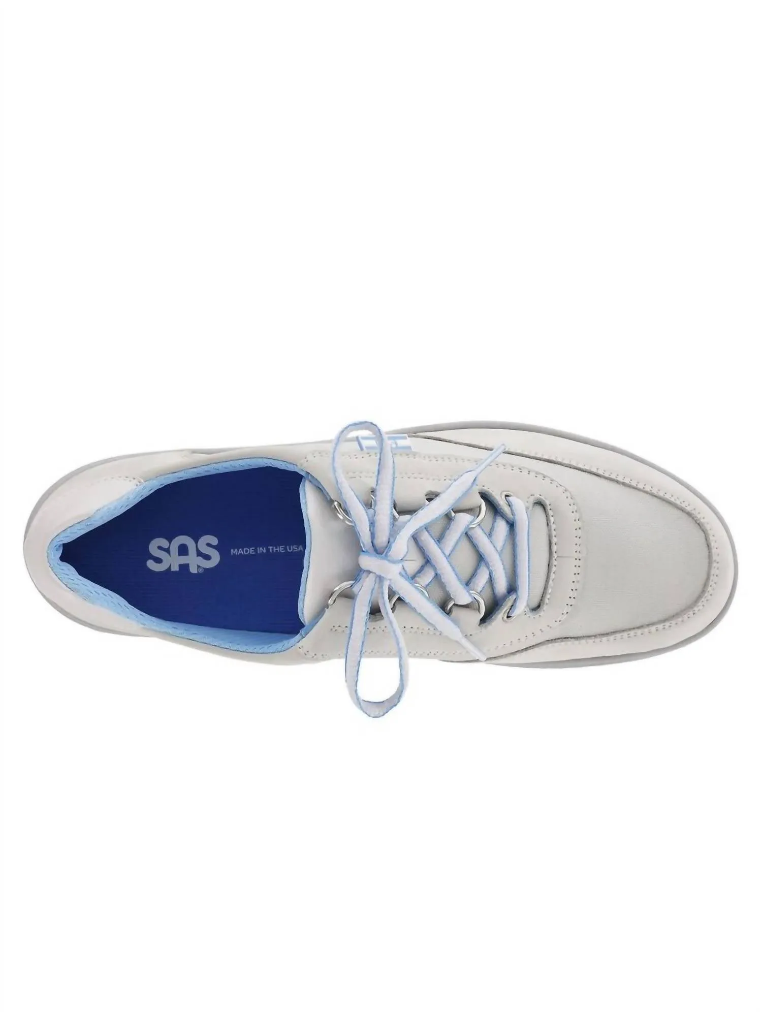Women's Sporty Lace Up Sneaker - Medium In Silver
