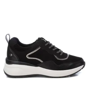 Women's Suede Metallic Sneakers In Black