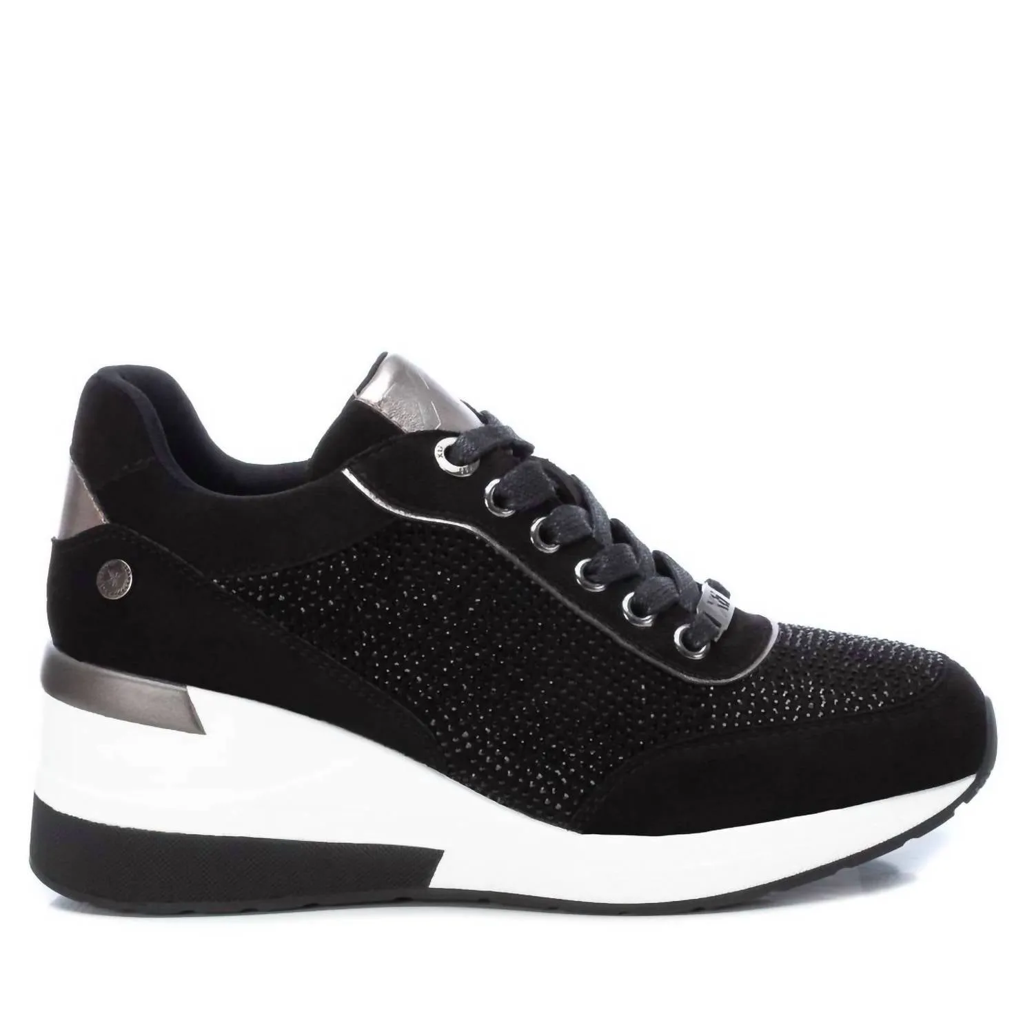 Women's Suede Wedge Sneakers In Black