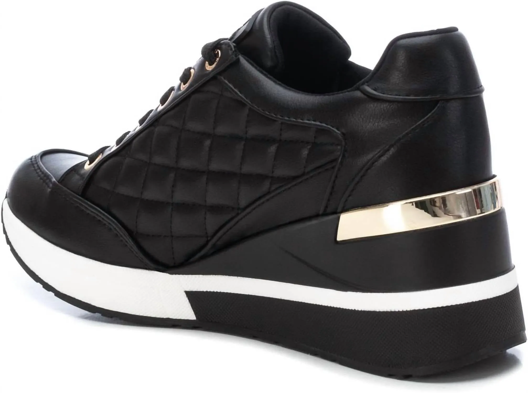 Women's Wedge Sneakers In Black