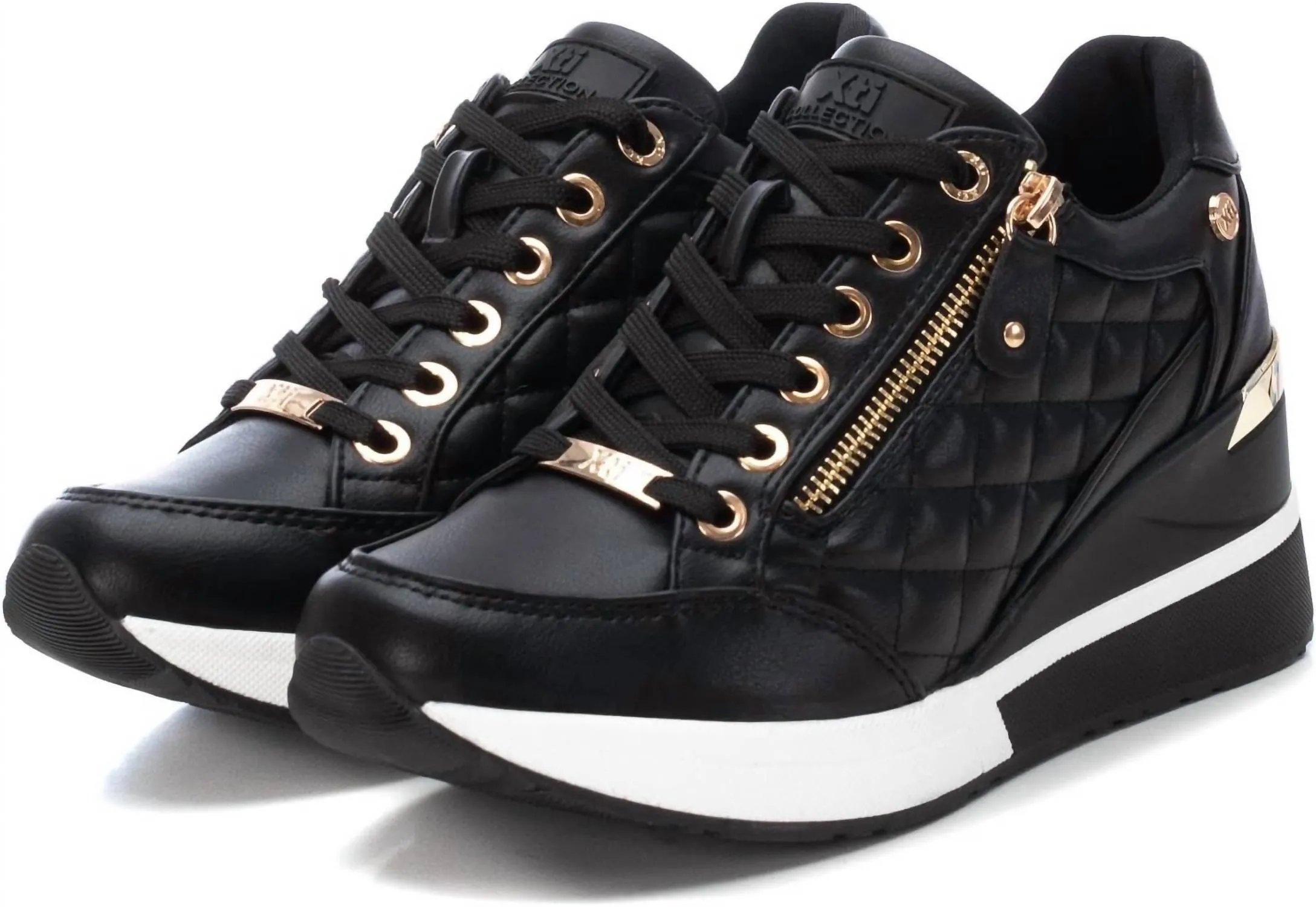 Women's Wedge Sneakers In Black