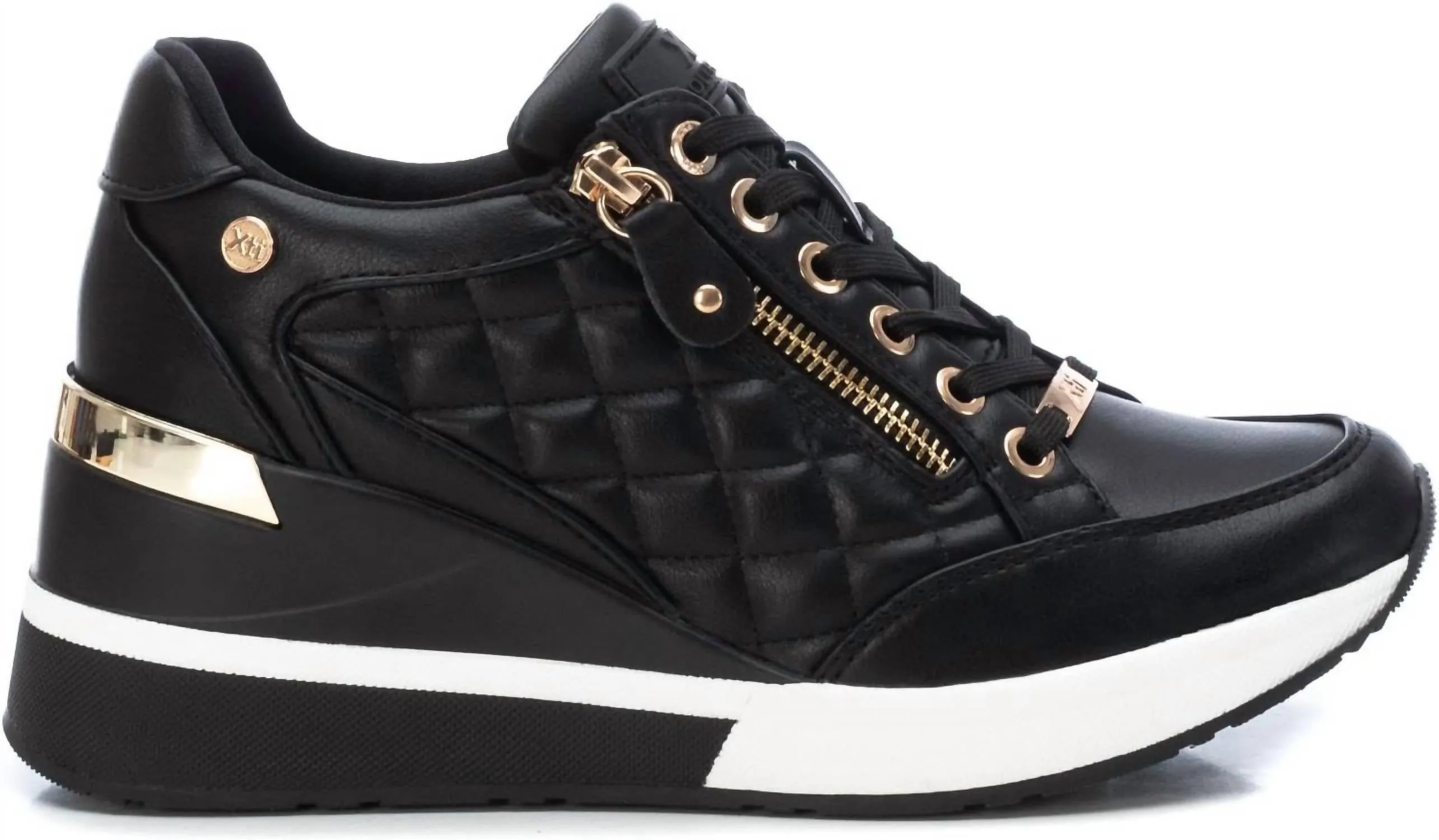 Women's Wedge Sneakers In Black