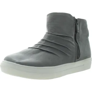 Womens Zipper Manmade High-Top Sneakers