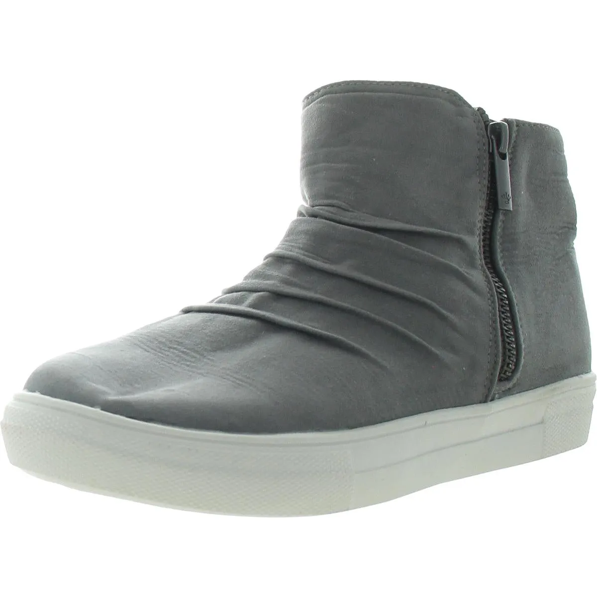 Womens Zipper Manmade High-Top Sneakers