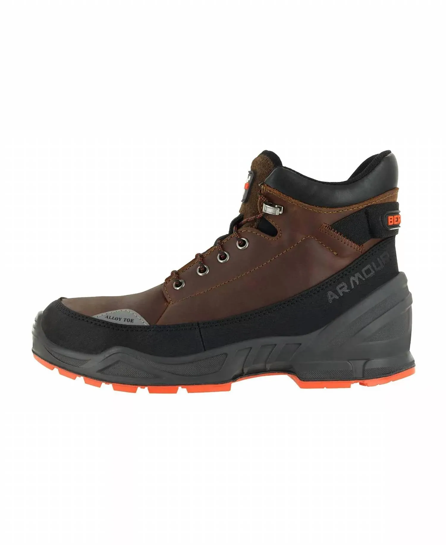 Work Boots 6�� �C Alloy Toe Boots In Reddish Brown